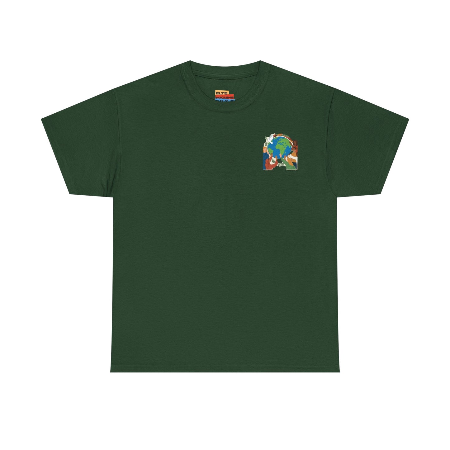 Earth Heart Graphic Tee - Colorful Environmental Awareness T-Shirt