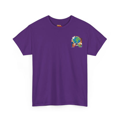 Earth Heart Graphic Tee - Colorful Environmental Awareness T-Shirt