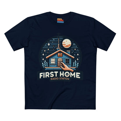 First Home Radio Station Graphic Tee - Celebrate Unity and Nostalgia