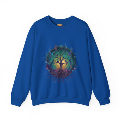 Tree of Life Crewneck Sweatshirt — Spiritual Nature Graphic Pullover
