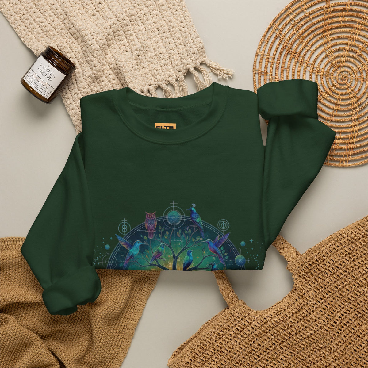 Tree of Life Crewneck Sweatshirt — Spiritual Nature Graphic Pullover
