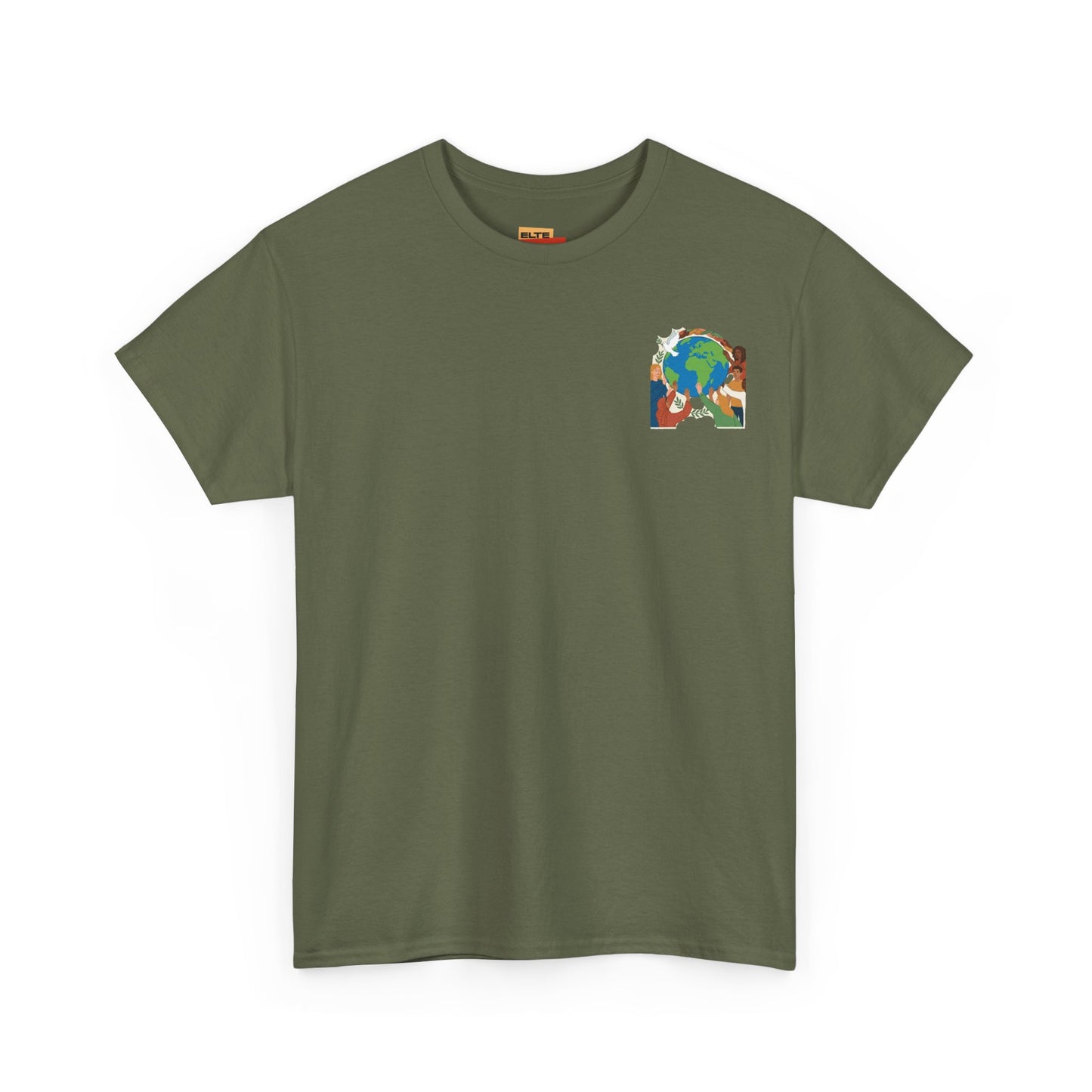 Earth Heart Graphic Tee - Colorful Environmental Awareness T-Shirt