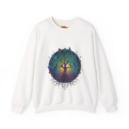 Tree of Life Crewneck Sweatshirt — Spiritual Nature Graphic Pullover