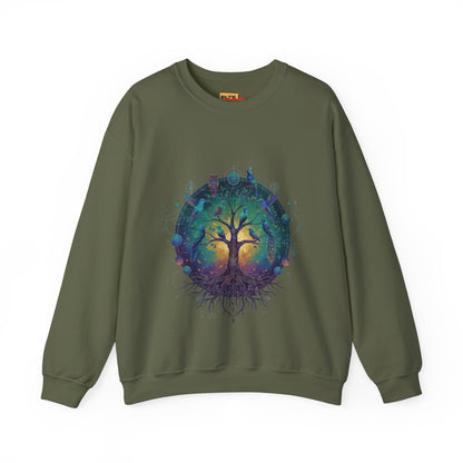 Tree of Life Crewneck Sweatshirt — Spiritual Nature Graphic Pullover