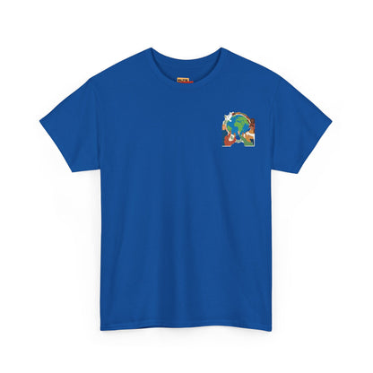 Earth Heart Graphic Tee - Colorful Environmental Awareness T-Shirt