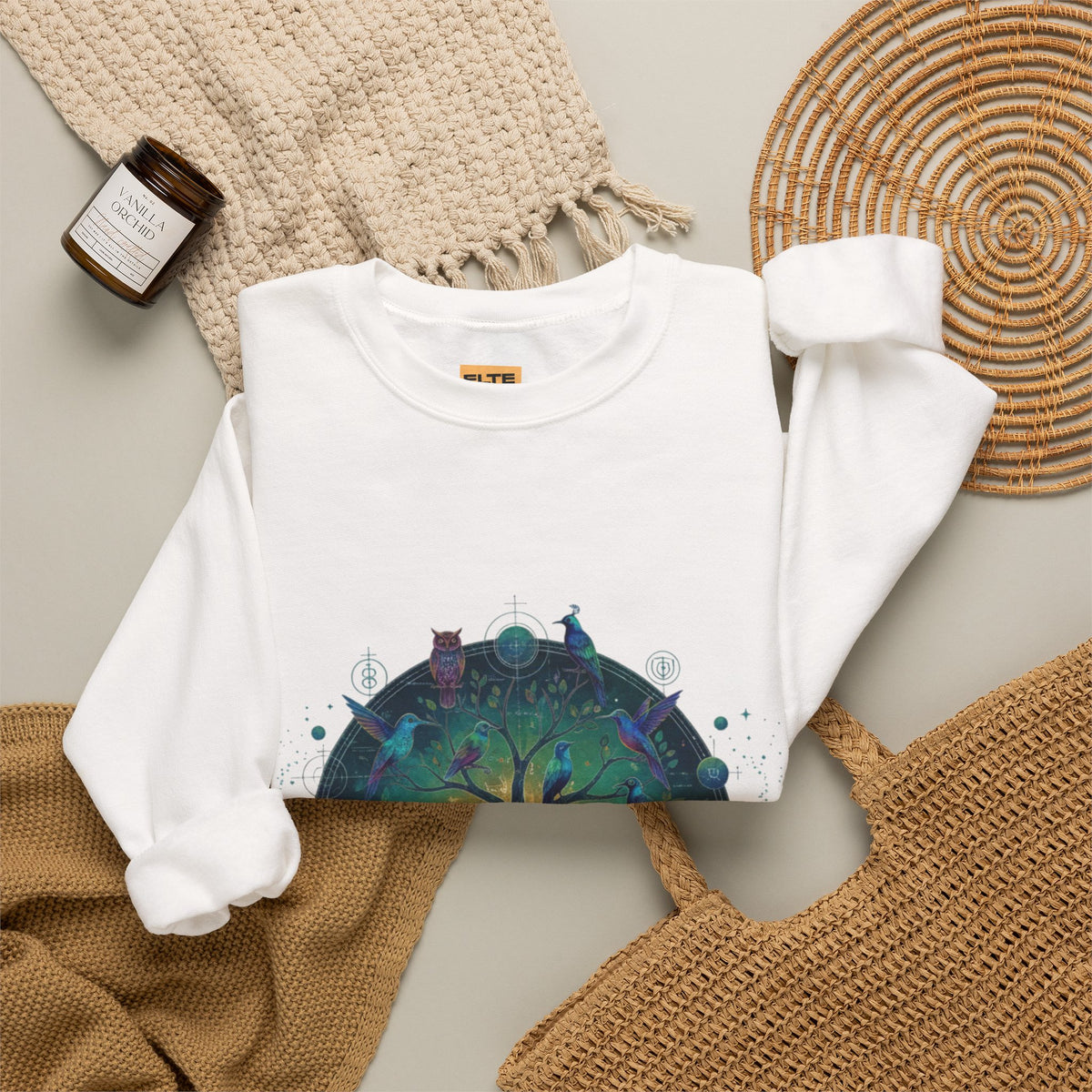 Tree of Life Crewneck Sweatshirt — Spiritual Nature Graphic Pullover