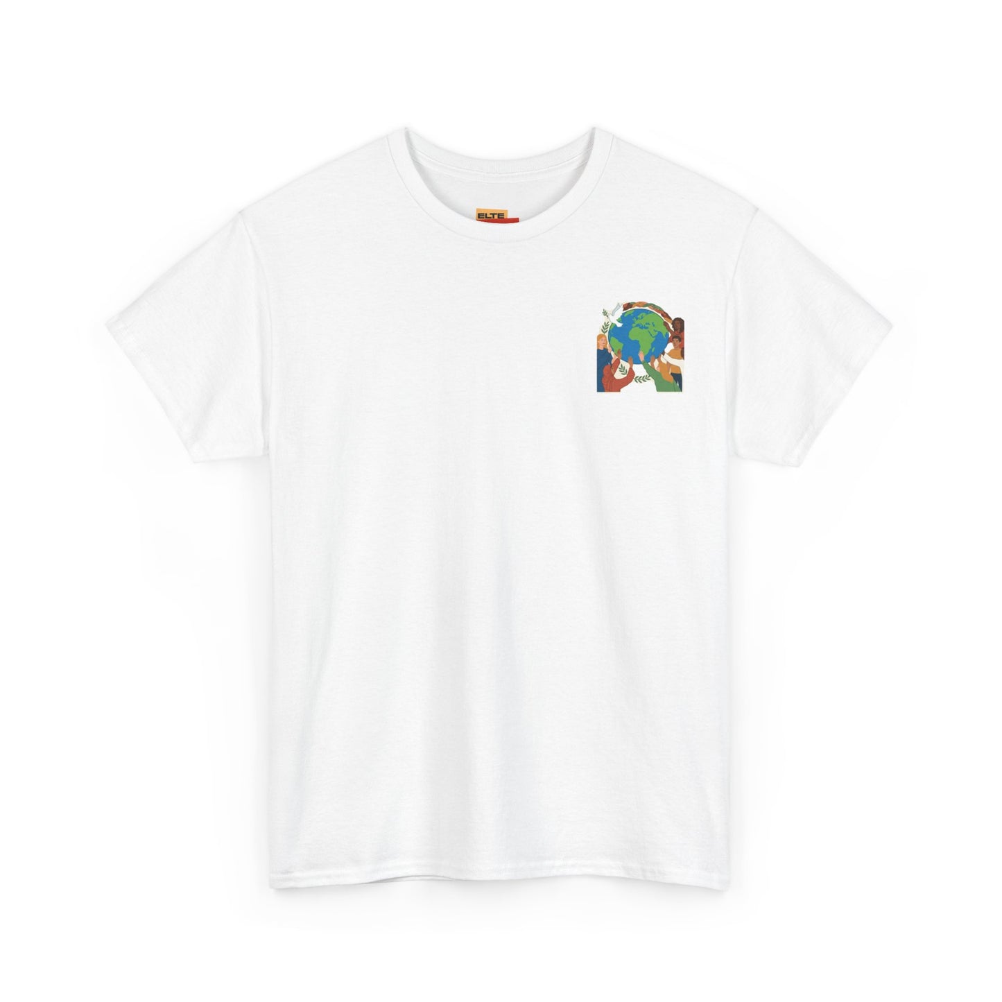 Earth Heart Graphic Tee - Colorful Environmental Awareness T-Shirt