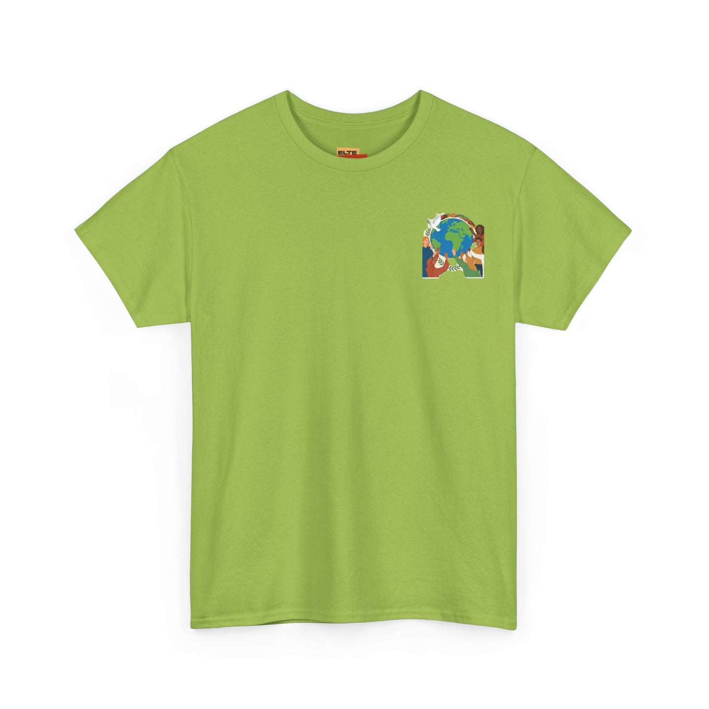 Earth Heart Graphic Tee - Colorful Environmental Awareness T-Shirt