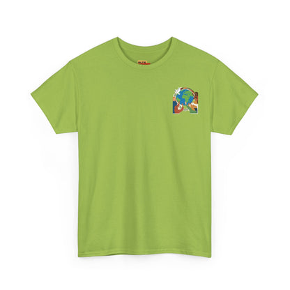 Earth Heart Graphic Tee - Colorful Environmental Awareness T-Shirt