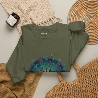 Tree of Life Crewneck Sweatshirt — Spiritual Nature Graphic Pullover