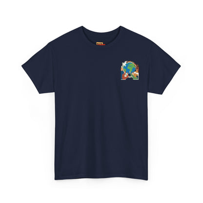 Earth Heart Graphic Tee - Colorful Environmental Awareness T-Shirt