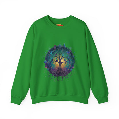 Tree of Life Crewneck Sweatshirt — Spiritual Nature Graphic Pullover