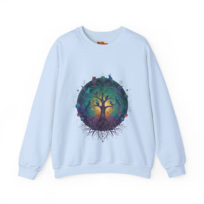 Tree of Life Crewneck Sweatshirt — Spiritual Nature Graphic Pullover