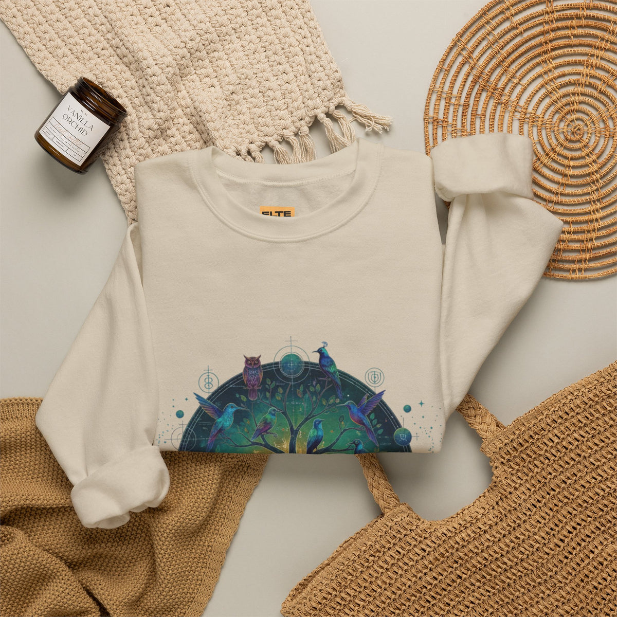 Tree of Life Crewneck Sweatshirt — Spiritual Nature Graphic Pullover