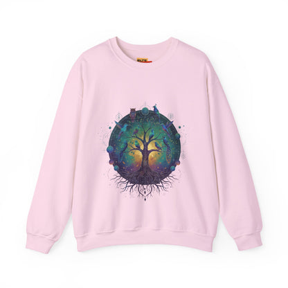Tree of Life Crewneck Sweatshirt — Spiritual Nature Graphic Pullover