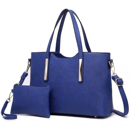 S1719 - Miss Lulu Pu Leather Handbag & Purse - Navy Blue Pirate