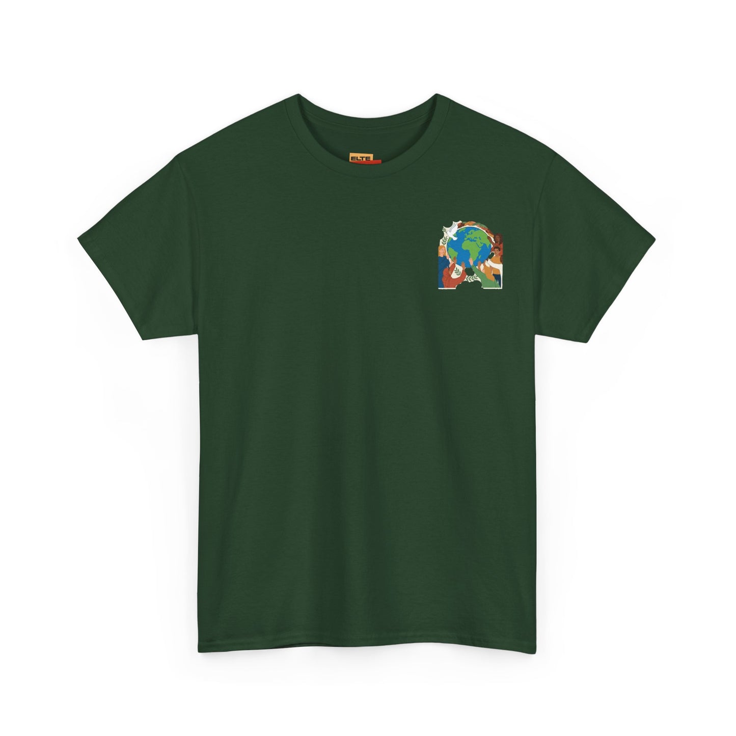 Earth Heart Graphic Tee - Colorful Environmental Awareness T-Shirt