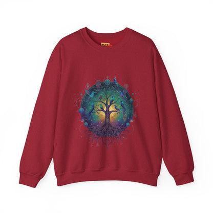 Tree of Life Crewneck Sweatshirt — Spiritual Nature Graphic Pullover