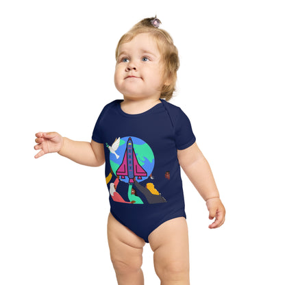 Space Adventure Baby Bodysuit, Perfect Gift for New Parents, Baby Shower, Cosmic Baby Clothes, Playful Infant Onesie