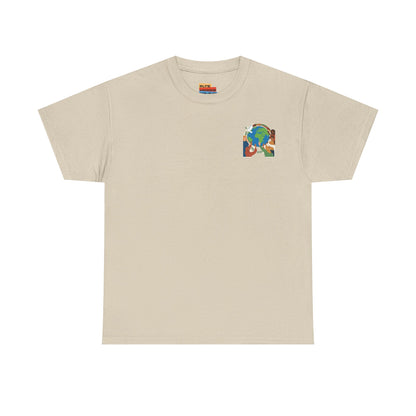 Earth Heart Graphic Tee - Colorful Environmental Awareness T-Shirt