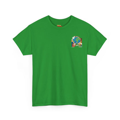 Earth Heart Graphic Tee - Colorful Environmental Awareness T-Shirt