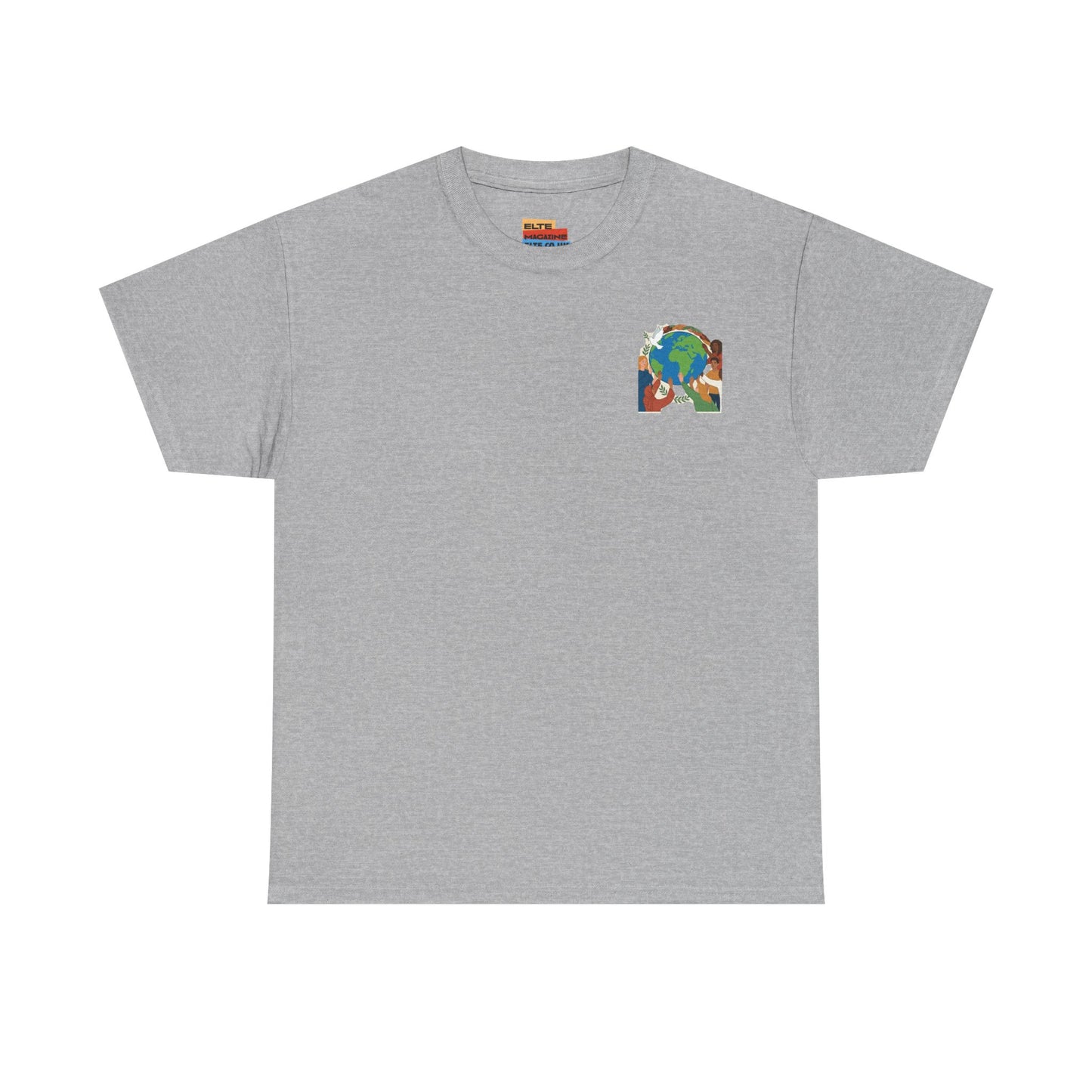 Earth Heart Graphic Tee - Colorful Environmental Awareness T-Shirt