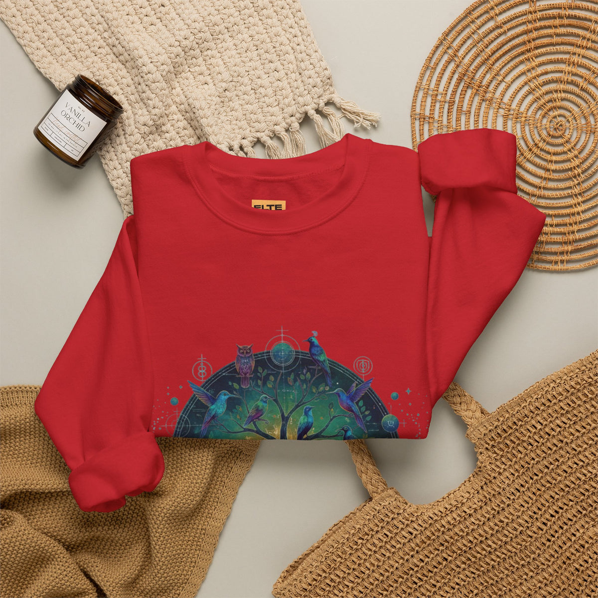 Tree of Life Crewneck Sweatshirt — Spiritual Nature Graphic Pullover