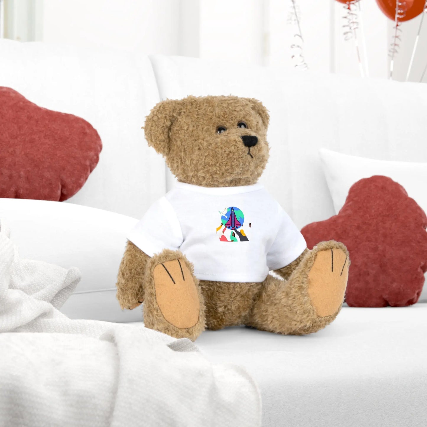 First Home Plush Toy with T-Shirt Printify