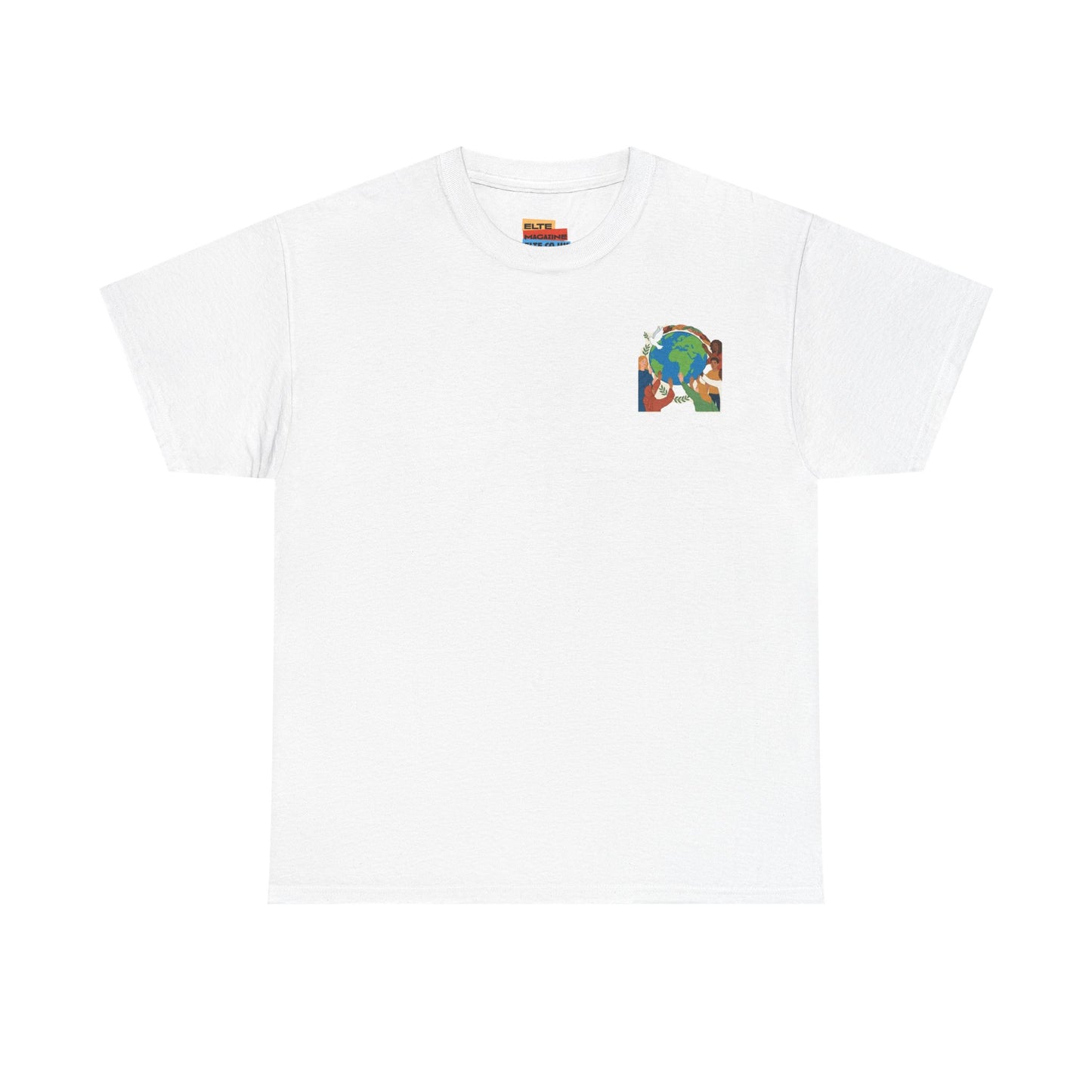 Earth Heart Graphic Tee - Colorful Environmental Awareness T-Shirt