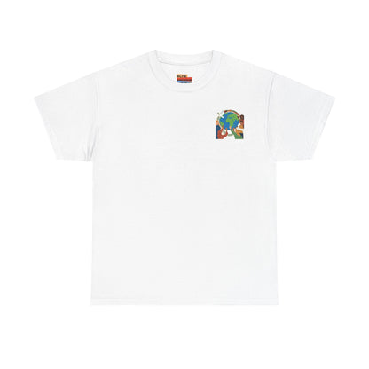 Earth Heart Graphic Tee - Colorful Environmental Awareness T-Shirt