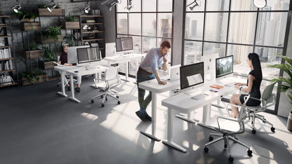 Smart Electric Height Adjustable Desk White (Glass Top) – Purus Life Purus Life