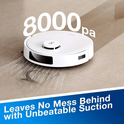 Aspirateur robot ECOVACS DEEBOT N20 avec fonction lavage, 8 000 Pa, autonomie de 300 min, système anti-enchevêtrement