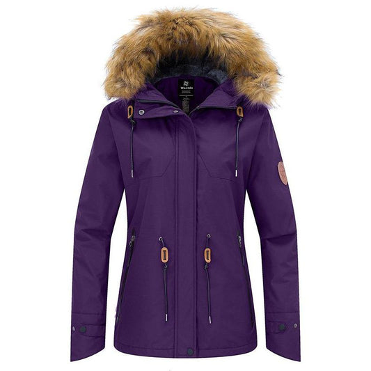 Womens Jacket Waterproof Winter Coat Ski Snowboarding Size L Wantdo