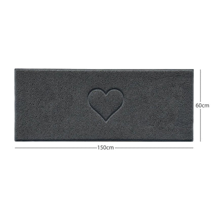 "Heart" Embossed Loofah Textured Spaghetti Door Mat Nicoman.co.uk