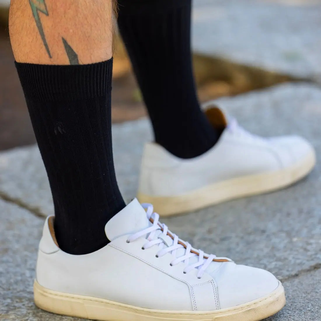 Chaussettes en bambou noir de jais