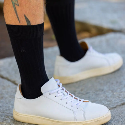 Chaussettes en bambou noir de jais