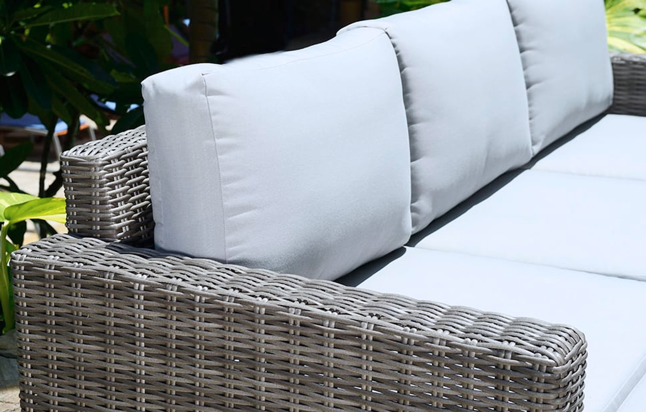 Marbella 5-Seater Garden Lounge Set with Ottoman Chaise | Grey Cushions