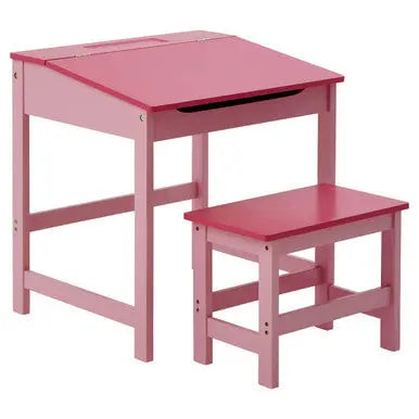 Jordan Childrens Pink Desk And Stool Orsina