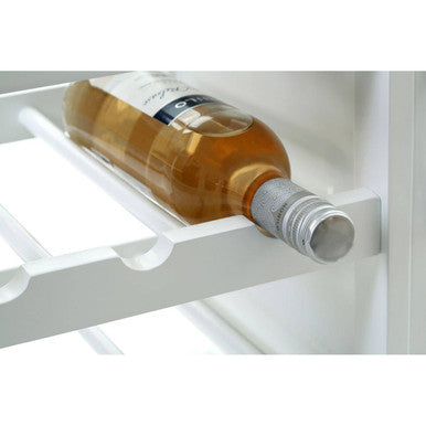 Harlow White 1 Drawer Kitchen Trolley with Bamboo Top and Cupboard