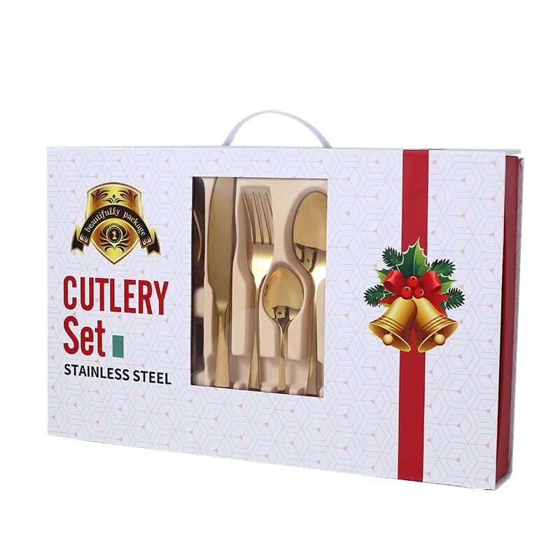 24Pcs Christmas Gifts Cutlery Set in Stainless Steel