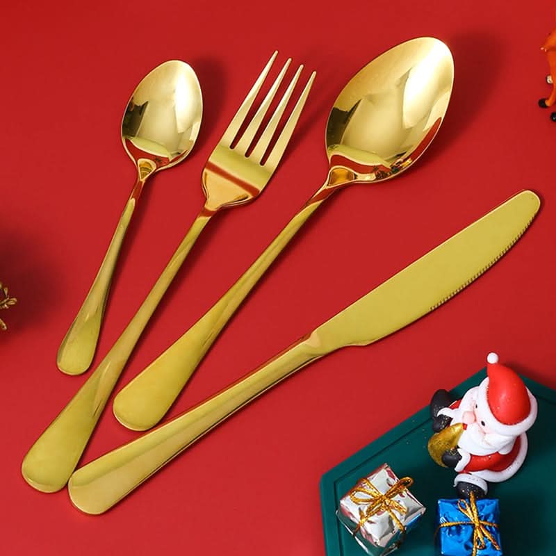 24Pcs Christmas Gifts Cutlery Set in Stainless Steel