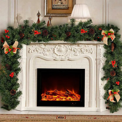 12FT Christmas Garland With Lights Door Wreath Xmas Fireplace Stairs DIY Decor elte26 Limited