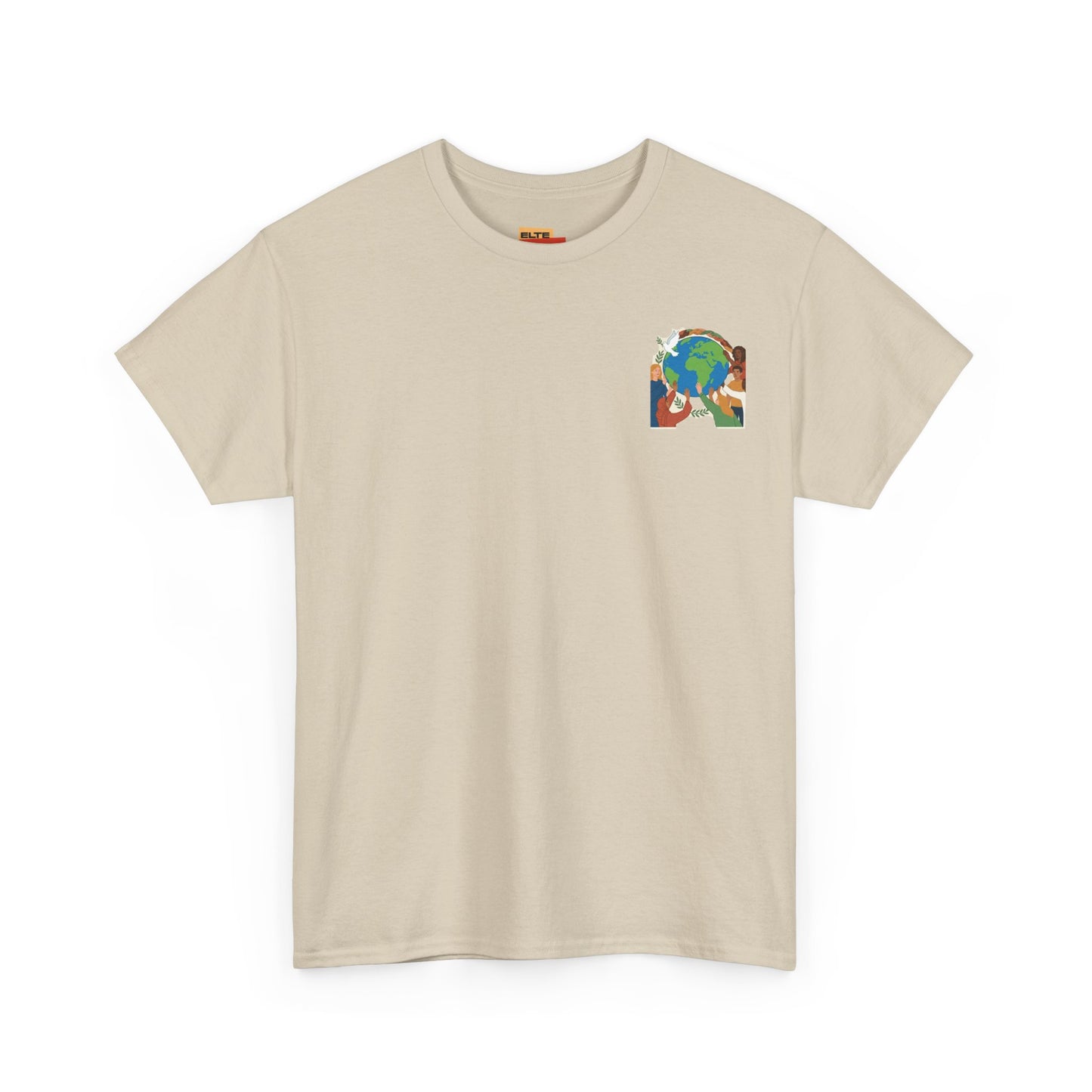 Earth Heart Graphic Tee - Colorful Environmental Awareness T-Shirt