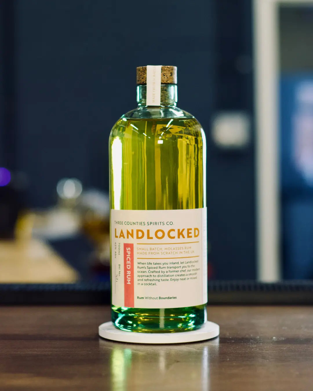 Landlocked English Spiced Rum Three Counties Spirits Co