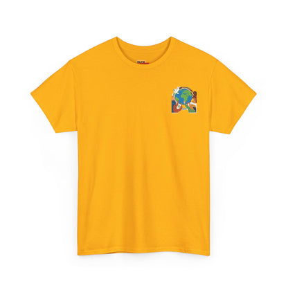 Earth Heart Graphic Tee - Colorful Environmental Awareness T-Shirt