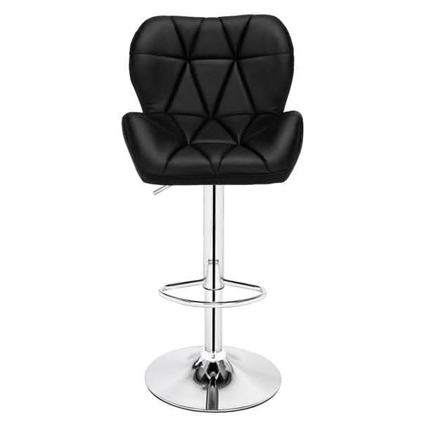 2pcs SSJ-275 Oblique Checks Bar Stool Black