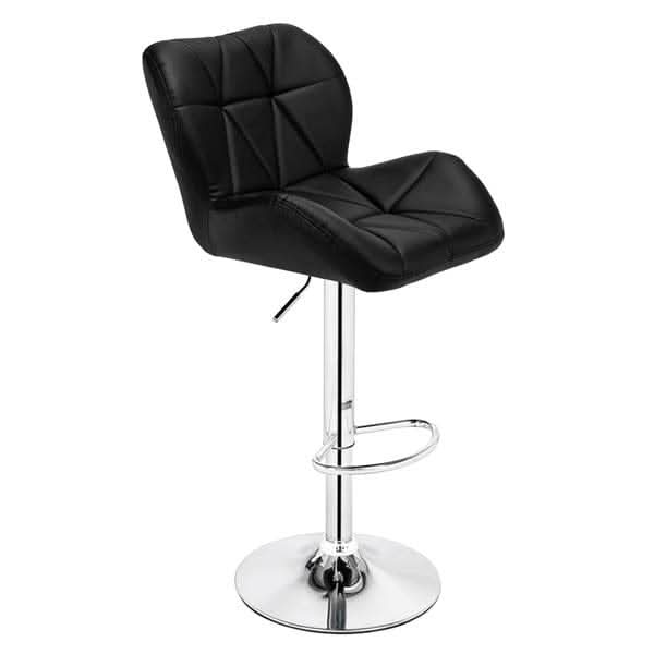 2pcs SSJ-275 Oblique Checks Bar Stool Black