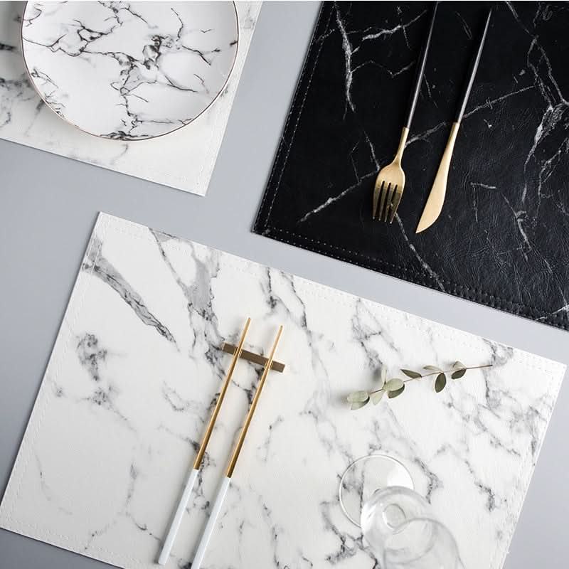 2pcs or 3pcs Marble Effect Placemat & Coaster Dinnerware