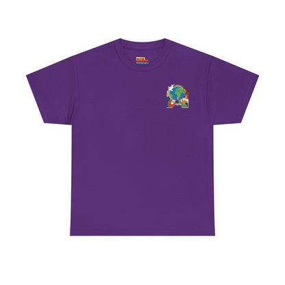 Earth Heart Graphic Tee - Colorful Environmental Awareness T-Shirt