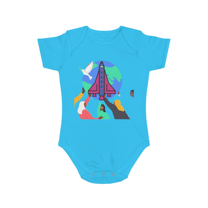 Space Adventure Baby Bodysuit, Perfect Gift for New Parents, Baby Shower, Cosmic Baby Clothes, Playful Infant Onesie